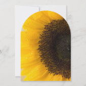 Schöne elegante Sonnenblume Einladung (Rückseite)