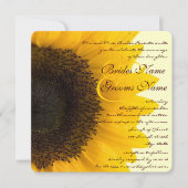 Schöne elegante Sonnenblume Einladung (Vorderseite)