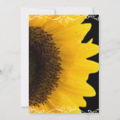 Schöne elegante Sonnenblume Einladung (Rückseite)