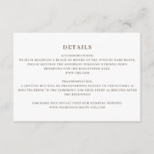 Schöne elegante Sonnenblumen Herbsthochzeit Begleitkarte (Vorderseite)