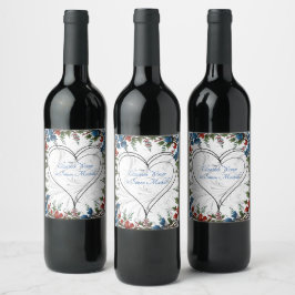 Schöne, elegante und skurrile Dekoration zum Thema Weinetikett