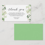 Schöne, elegante Vegetation, Hochzeit Vielen Dank Begleitkarte (Vorne/Hinten)