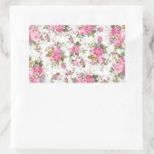 Schöne, elegante, Vintage Rose Blume Rechteckiger Aufkleber (Tasche)