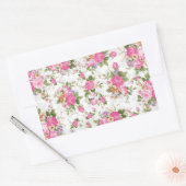 Schöne, elegante, Vintage Rose Blume Rechteckiger Aufkleber (Umschlag)