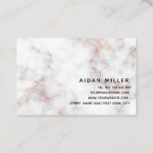 Schöne elegante Visitenkarte mit Goldmarmor (Rückseite)