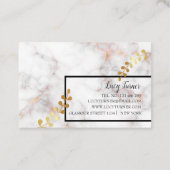 Schöne elegante Visitenkarte mit Marmor (Rückseite)