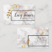 Schöne elegante Visitenkarte mit Marmor (Vorne/Hinten)