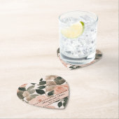 Schöne Elegante Wasserfarbe Rosa Pfirsichfarben Ro Untersetzer (Vor Ort)