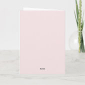 Schöne elegante Wildblumen Rosa Muttertag Karte (Rückseite)
