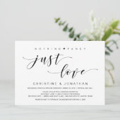 Schöne Eleganz, Schwarz, Hochzeitsfeier Einladung (Stehend Vorderseite)