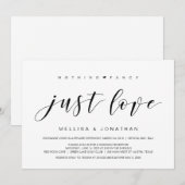 Schöne Eleganz, Schwarz, Hochzeitsfeier Einladung (Vorne/Hinten)