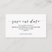 Schöne Eleganz, Schwarz, Save the Date Begleitkarte (Vorderseite)