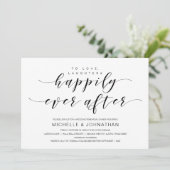 Schöne Eleganz, Schwarze Schrift, Probe Dinner Einladung (Stehend Vorderseite)