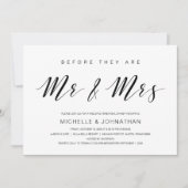 Schöne Eleganz, Schwarze Schrift, Probe Dinner Einladung (Vorderseite)