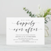 Schöne Eleganz, Schwarzes Script, Probe Dinner Einladung (Stehend Vorderseite)