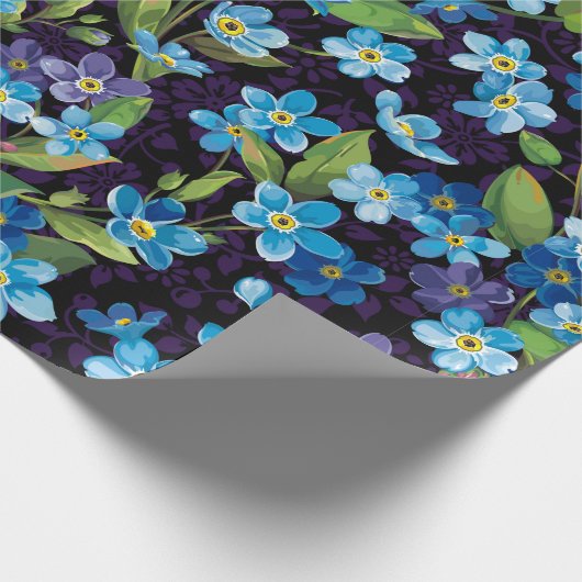 Schöne Eleganz vergessen Sie mich nicht nahtlos Mu Geschenkpapier (Ecke)