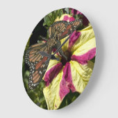 Schöne Elephant Butterfly Große Wanduhr (Winkel)