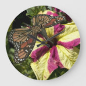 Schöne Elephant Butterfly Große Wanduhr (Vorderseite)