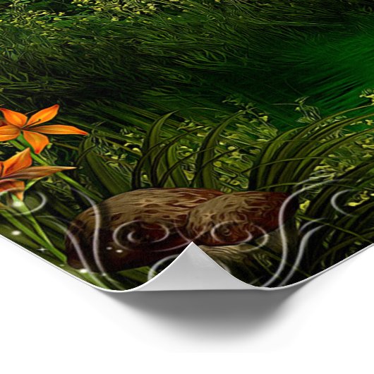 Schöne Elf Fantasy Kunstwerk Poster (Ecke)