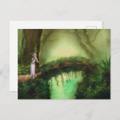 Schöne Elfsmühle in Fantasy Verzauberter Wald Postkarte (Vorne/Hinten)