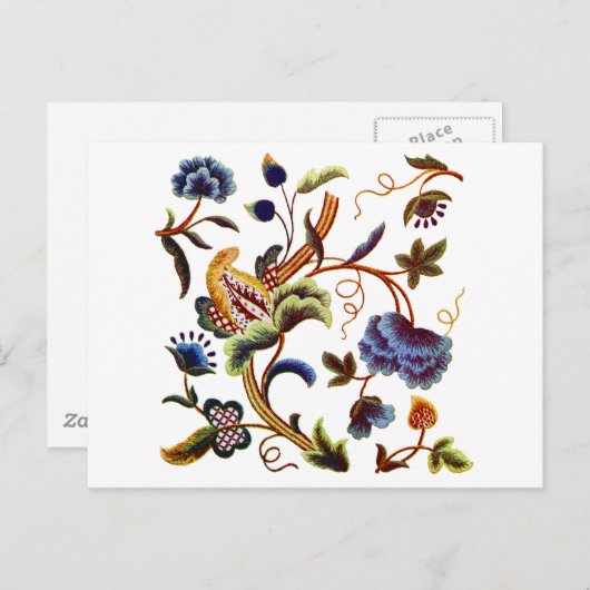 Schöne Elisabethstickerstickerei Postkarte (Vorne/Hinten)