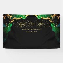 Schöne Emerald Black Gold Hochzeit Hintergrund