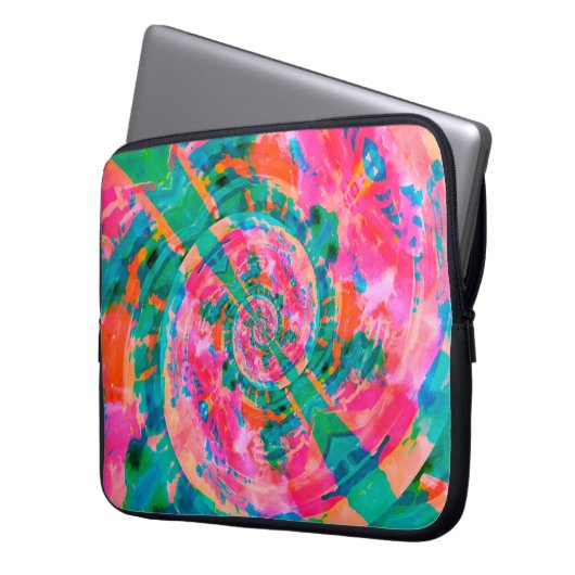 schöne emotionale farbige Illustra Laptopschutzhülle (Vorderseite Links)