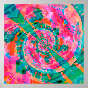 schöne emotionale farbige Illustra Poster