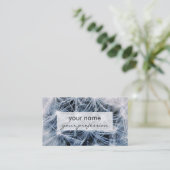 schöne empfindliche Löwenzahn-Blumenphotographie Visitenkarte (Stehend Vorderseite)