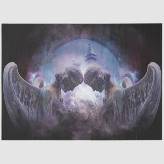 Schöne Engel Decoupage Seidenpapier (Vorderseite)