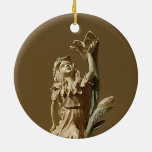 Schöne Engel Weihnachtsbaum Keramik Ornament (Hinten)