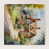 Schöne englische Hütte Puzzle (Horizontal)