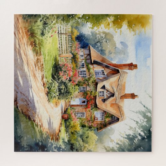 Schöne englische Hütte Puzzle (Horizontal)