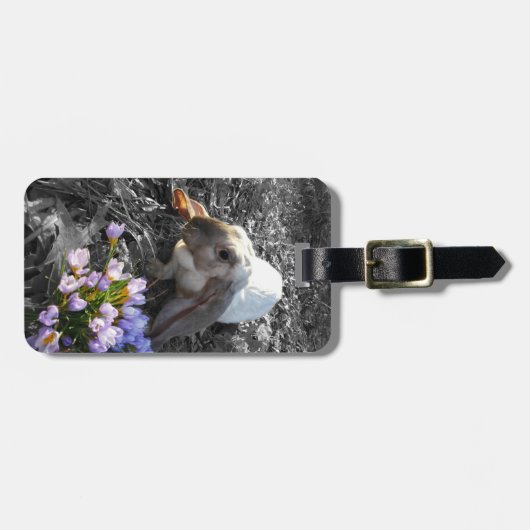 Schöne Englische Lounge mit Blume Gepäckanhänger (Vorderseite horizontal)