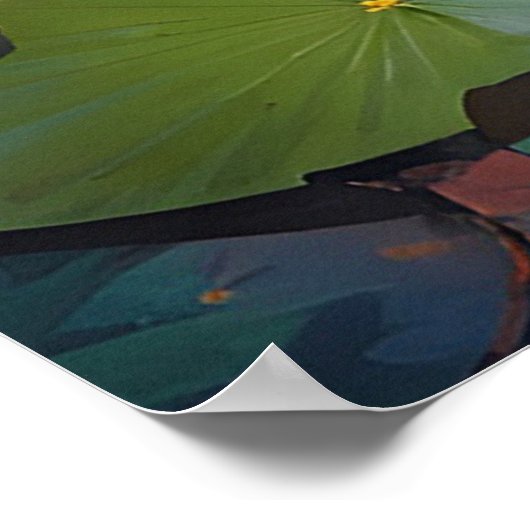 Schöne Ente am Teich Poster (Ecke)