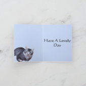 Schöne, entspannende Katze bearbeitbar Karte (Innenseite)