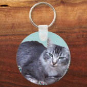 Schöne, entspannende Katze Schlüsselanhänger (Vorderseite)