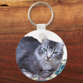 Schöne, entspannende Katze Schlüsselanhänger (Vorderseite)