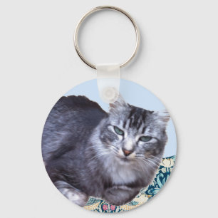 Schöne entspannte Katze Schlüsselanhänger