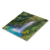 Schöne Entspannung Blaue Einzigartiger Wasserfall Fliese (Seite)