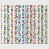 Schöne Erdbeeren und Blumenbridal Geschenkpapier (Flach)