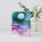 Schöne Erdmalerei in Aquarell Feiertagspostkarte (Stehend Vorderseite)