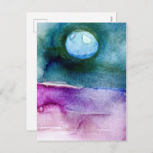 Schöne Erdmalerei in Aquarell Feiertagspostkarte (Vorne/Hinten)