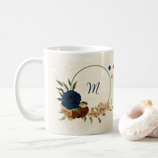 Schöne Erdsonne, blumig Kaffeetasse (Mit Donut)