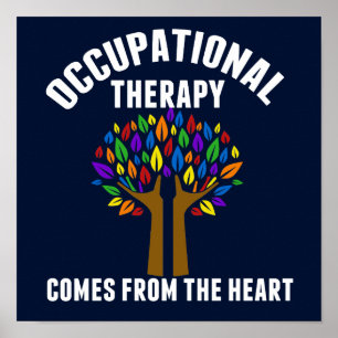 Schöne Ergotherapie-Baum-Zitat Poster