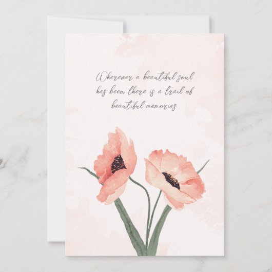 Schöne Erinnerungen Beileid Karte (Vorderseite)