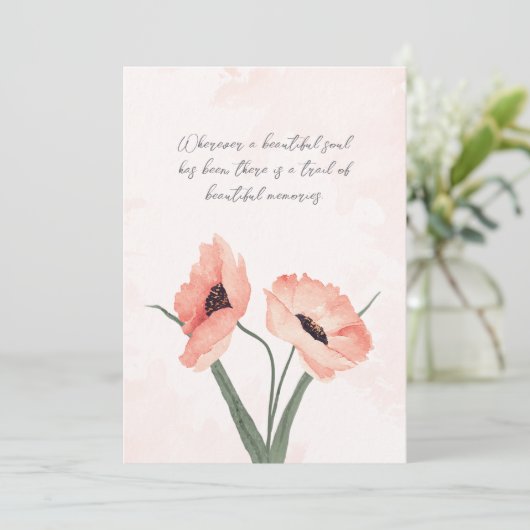 Schöne Erinnerungen Beileid Karte (Stehend Vorderseite)