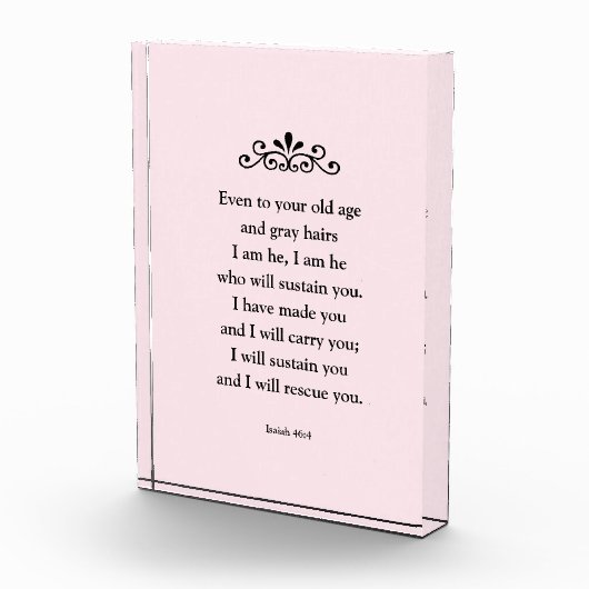 Schöne ermutigende Bibel Verse Isaiah Fotoblock (Rechts)