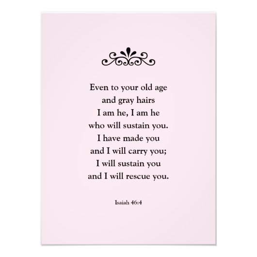 Schöne ermutigende Bibel Verse Isaiah Fotodruck (Vorne)