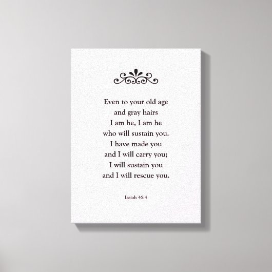 Schöne ermutigende Bibel Verse Isaiah Leinwanddruck (Vorderseite)